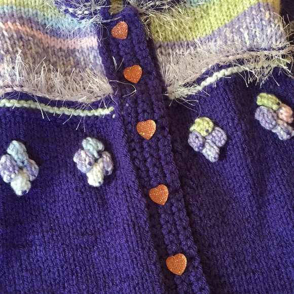 HANDKNIT By Marlis Erikson Toddler Cardigan Sweater - Picture 12 of 17